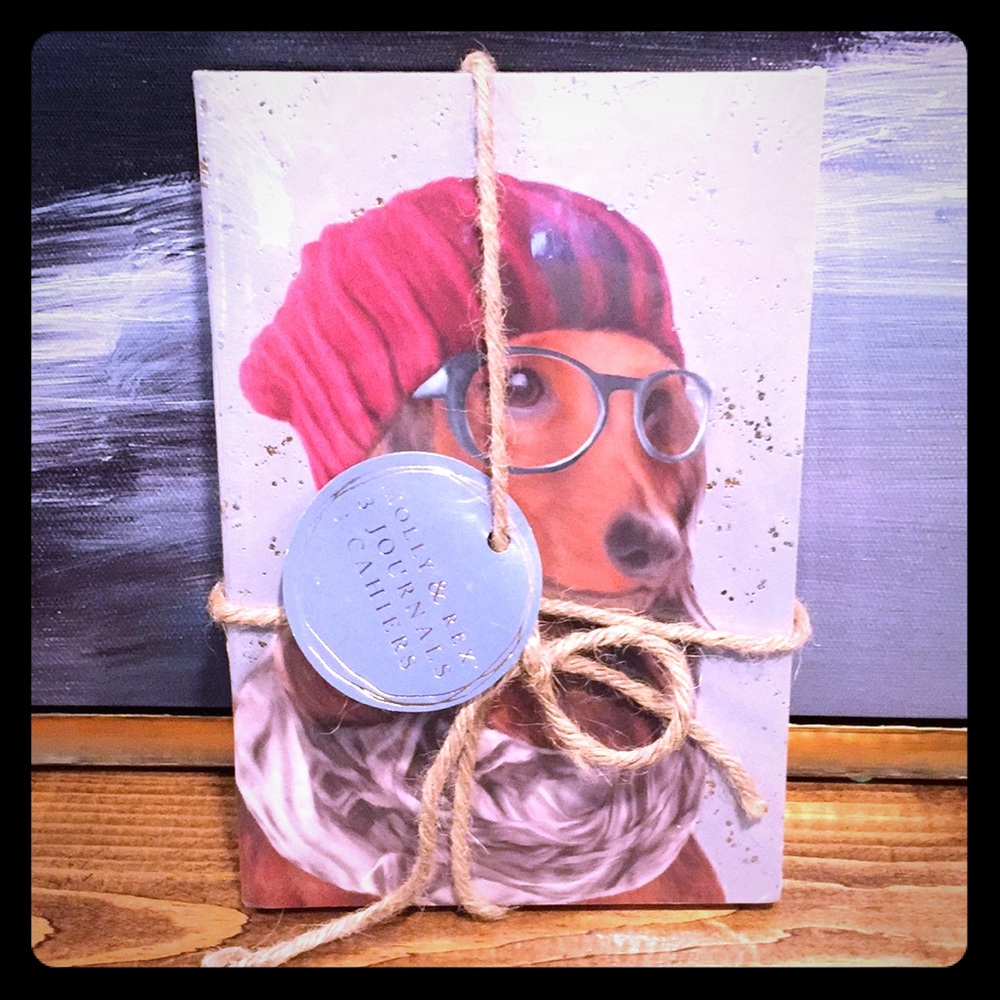 Set of 3 Molly & Rex dog owl giraffe journals